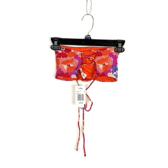 L*Space Floral Bikini Top - Red, Pink, Purple - Picture 3 of 3